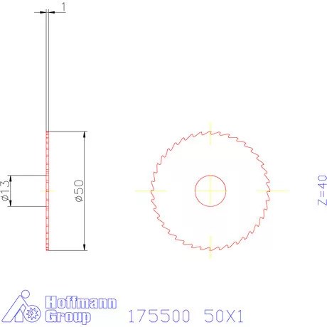 Re-Bo Fém-körfűrésztárcsa durva 50X1 mm