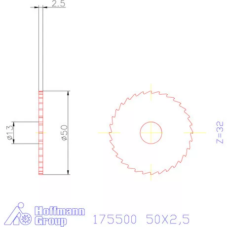 Re-Bo Fém-körfűrésztárcsa durva 50X2,5 mm