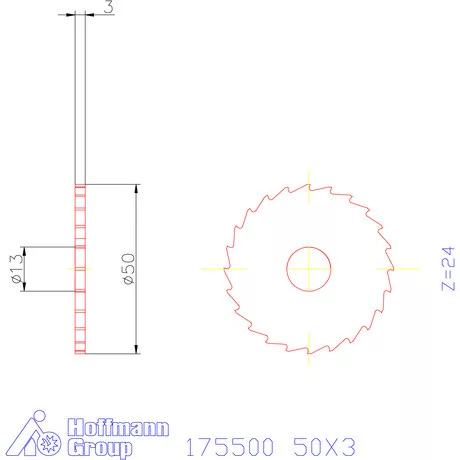Re-Bo Fém-körfűrésztárcsa durva 50X3 mm