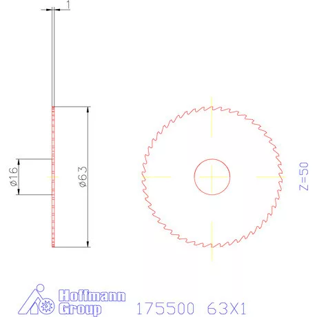 Re-Bo Fém-körfűrésztárcsa durva 63X1 mm