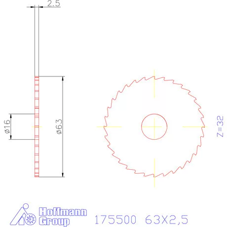 Re-Bo Fém-körfűrésztárcsa durva 63X2,5 mm