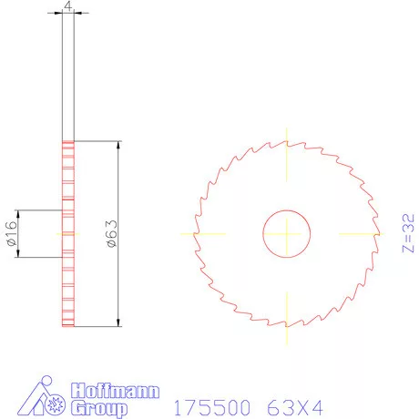 Re-Bo Fém-körfűrésztárcsa durva 63X4 mm