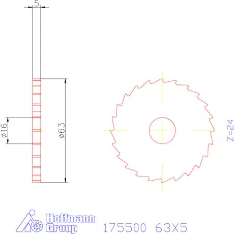 Re-Bo Fém-körfűrésztárcsa durva 63X5 mm