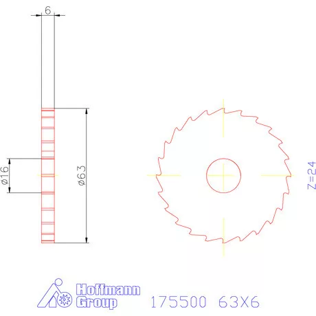 Re-Bo Fém-körfűrésztárcsa durva 63X6 mm