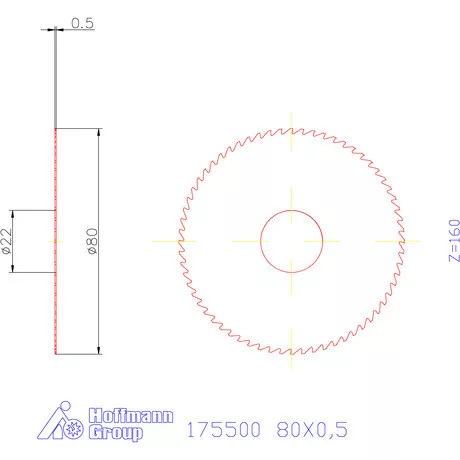 Re-Bo Fém-körfűrésztárcsa durva 80X0,5 mm