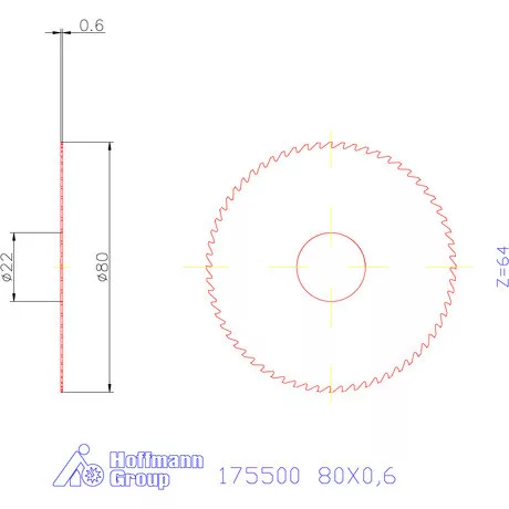 Re-Bo Fém-körfűrésztárcsa durva 80X0,6 mm