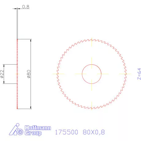 Re-Bo Fém-körfűrésztárcsa durva 80X0,8 mm