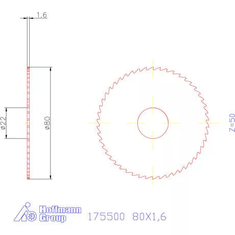 Re-Bo Fém-körfűrésztárcsa durva 80X1,6 mm