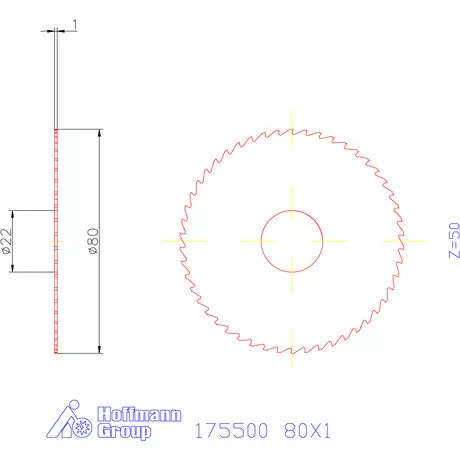 Re-Bo Fém-körfűrésztárcsa durva 80X1 mm