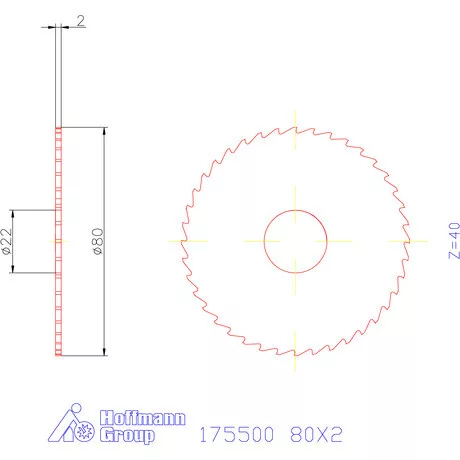 Re-Bo Fém-körfűrésztárcsa durva 80X2 mm