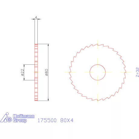 Re-Bo Fém-körfűrésztárcsa durva 80X4 mm