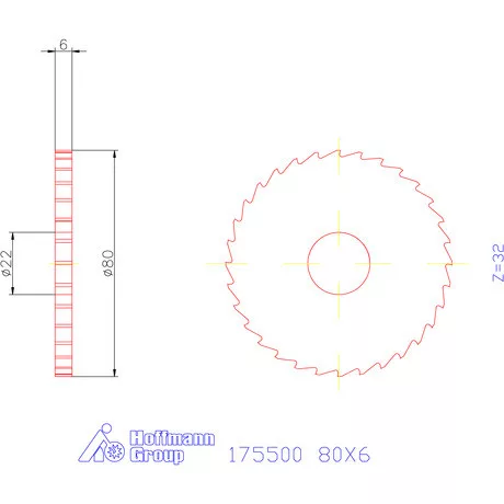 Re-Bo Fém-körfűrésztárcsa durva 80X6 mm