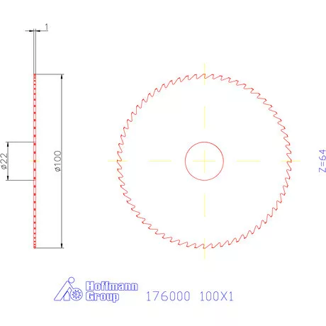 Re-Bo Fém körfűrésztárcsa durva HZ 100X1 mm