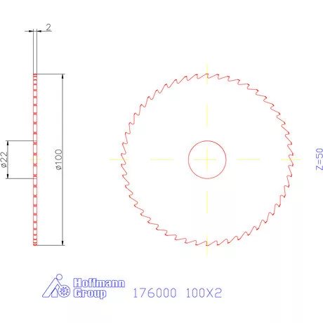 Re-Bo Fém körfűrésztárcsa durva HZ 100X2 mm