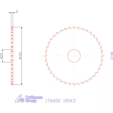Re-Bo Fém körfűrésztárcsa durva HZ 100X3 mm