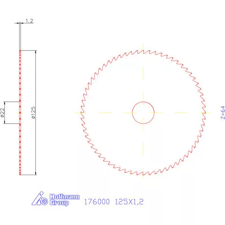Re-Bo Fém körfűrésztárcsa durva HZ 125X1,2 mm