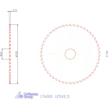 Re-Bo Fém körfűrésztárcsa durva HZ 125X2,5 mm