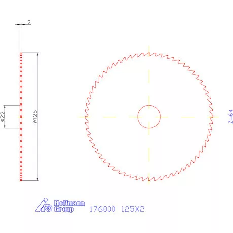 Re-Bo Fém körfűrésztárcsa durva HZ 125X2 mm