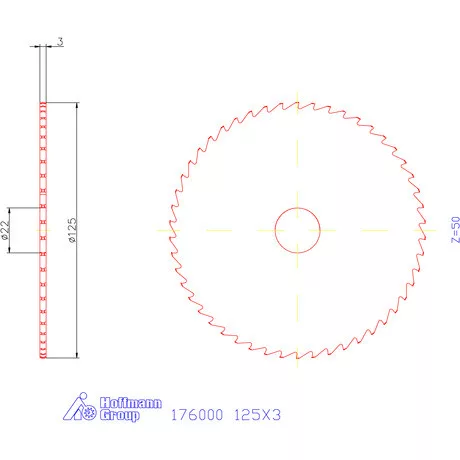 Re-Bo Fém körfűrésztárcsa durva HZ 125X3 mm