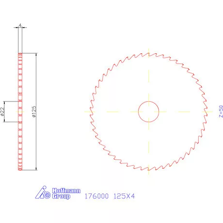 Re-Bo Fém körfűrésztárcsa durva HZ 125X4 mm