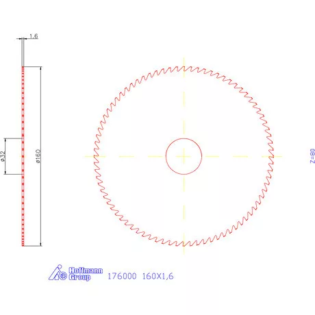 Re-Bo Fém körfűrésztárcsa durva HZ 160X1,6 mm