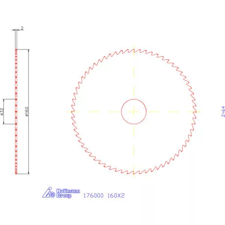 Re-Bo Fém körfűrésztárcsa durva HZ 160X2 mm