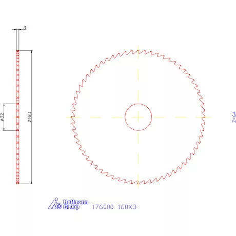 Re-Bo Fém körfűrésztárcsa durva HZ 160X3 mm