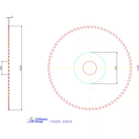 Re-Bo Fém körfűrésztárcsa durva HZ 200X2 mm