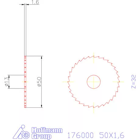 Re-Bo Fém körfűrésztárcsa durva HZ 50X1,6 mm