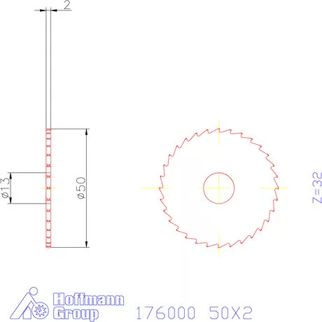 Re-Bo Fém körfűrésztárcsa durva HZ 50X2 mm
