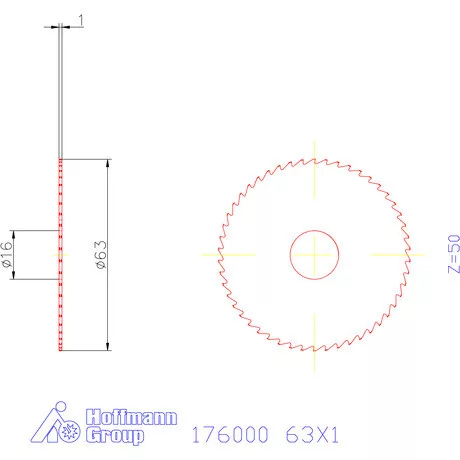 Re-Bo Fém körfűrésztárcsa durva HZ 63X1 mm