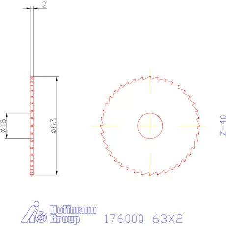 Re-Bo Fém körfűrésztárcsa durva HZ 63X2 mm