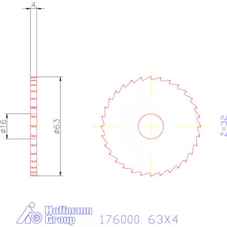 Re-Bo Fém körfűrésztárcsa durva HZ 63X4 mm
