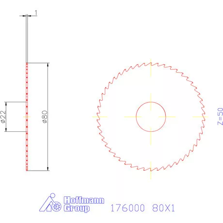 Re-Bo Fém körfűrésztárcsa durva HZ 80X1 mm
