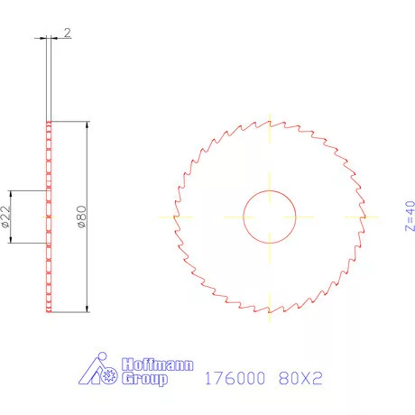 Re-Bo Fém körfűrésztárcsa durva HZ 80X2 mm