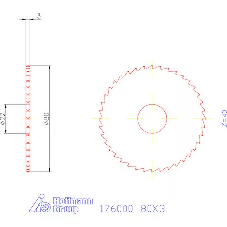 Re-Bo Fém körfűrésztárcsa durva HZ 80X3 mm