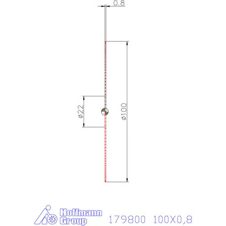 Re-Bo VHM körfűrésztárcsa DIN 1837 A, finom 100X0,8 mm