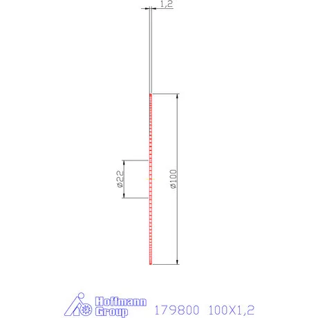 Re-Bo VHM körfűrésztárcsa DIN 1837 A, finom 100X1,2 mm