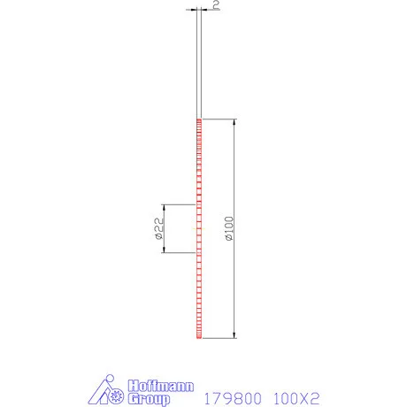 Re-Bo VHM körfűrésztárcsa DIN 1837 A, finom 100X2 mm