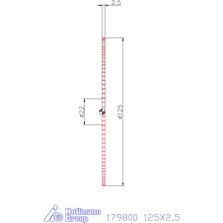 Re-Bo VHM körfűrésztárcsa DIN 1837 A, finom 125X2,5 mm