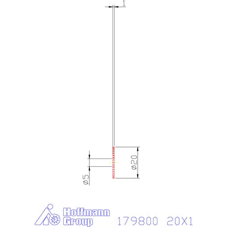 Re-Bo VHM körfűrésztárcsa DIN 1837 A, finom 20X1 mm