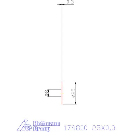Re-Bo VHM körfűrésztárcsa DIN 1837 A, finom 25X0,3 mm