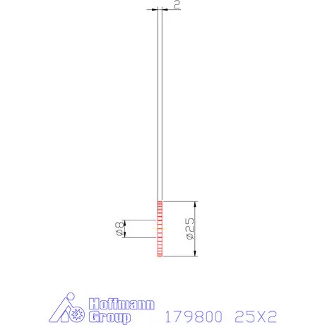 Re-Bo VHM körfűrésztárcsa DIN 1837 A, finom 25X2 mm