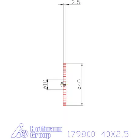 Re-Bo VHM körfűrésztárcsa DIN 1837 A, finom 40X2,5 mm