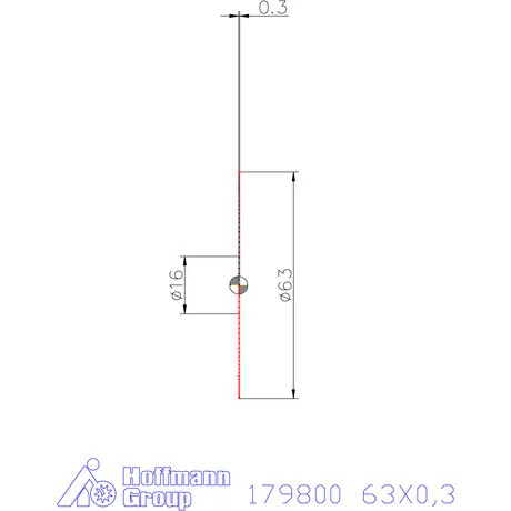 Re-Bo VHM körfűrésztárcsa DIN 1837 A, finom 63X0,3 mm