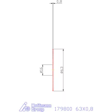 Re-Bo VHM körfűrésztárcsa DIN 1837 A, finom 63X0,8 mm