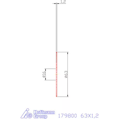 Re-Bo VHM körfűrésztárcsa DIN 1837 A, finom 63X1,2 mm