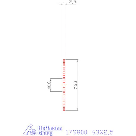 Re-Bo VHM körfűrésztárcsa DIN 1837 A, finom 63X2,5 mm