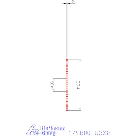 Re-Bo VHM körfűrésztárcsa DIN 1837 A, finom 63X2 mm