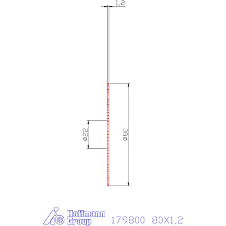 Re-Bo VHM körfűrésztárcsa DIN 1837 A, finom 80X1,2 mm